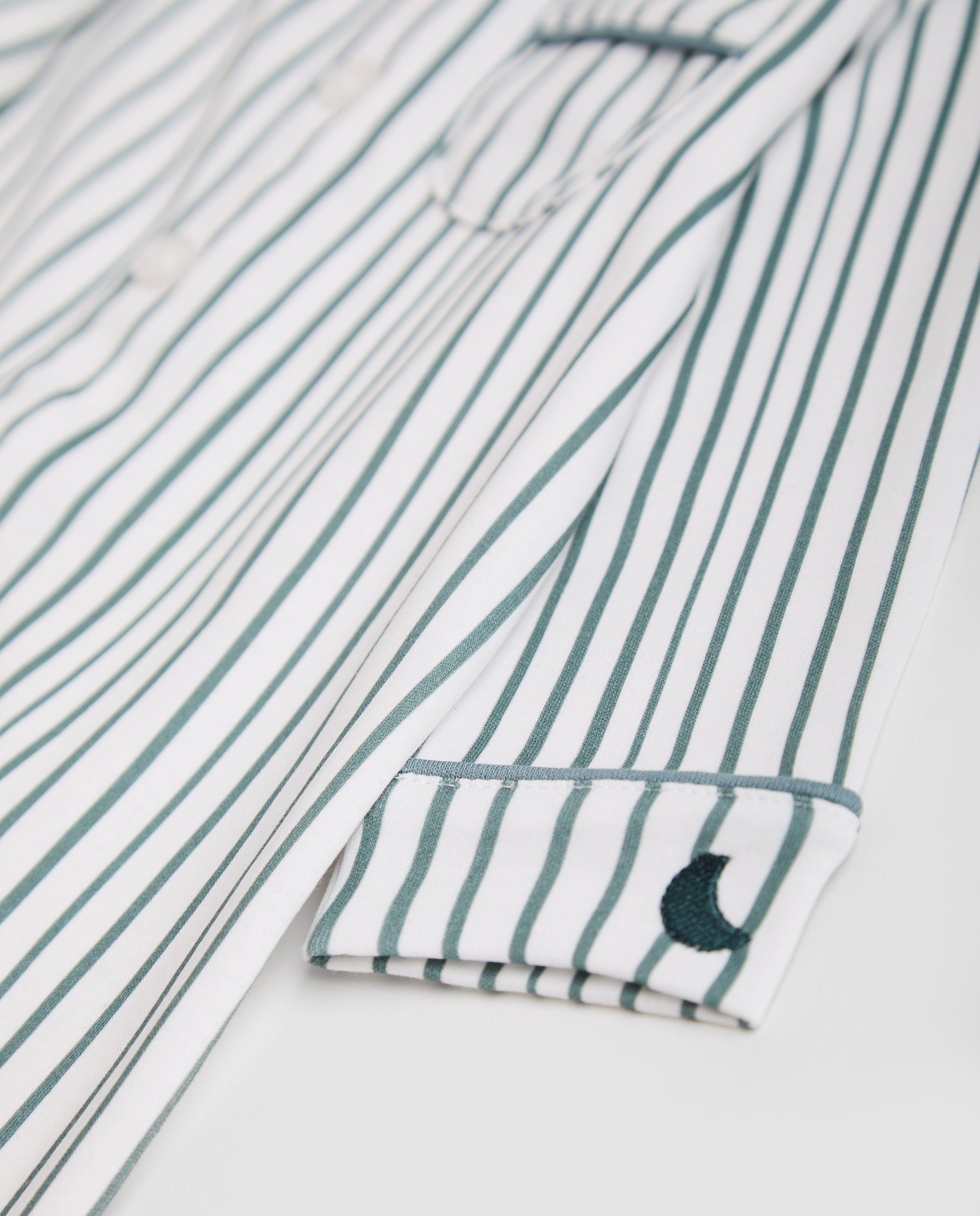 Deep Blue Striped Baby Shirt Pajamas