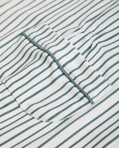 Deep Blue Striped Baby Shirt Pajamas