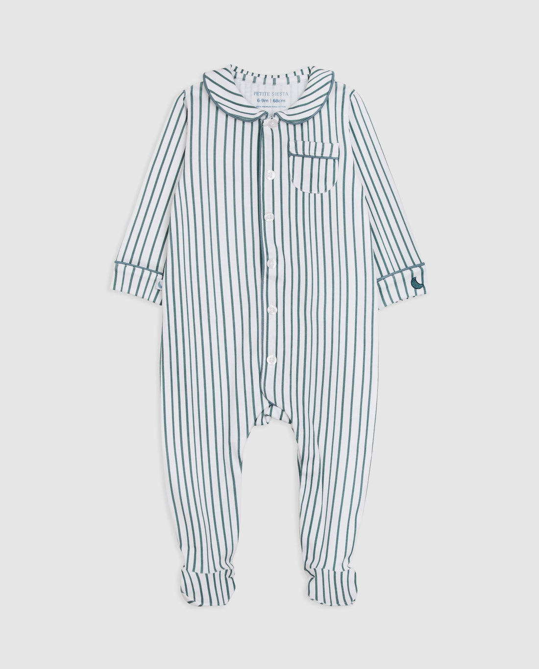 Deep Blue Striped Baby Shirt Pajamas