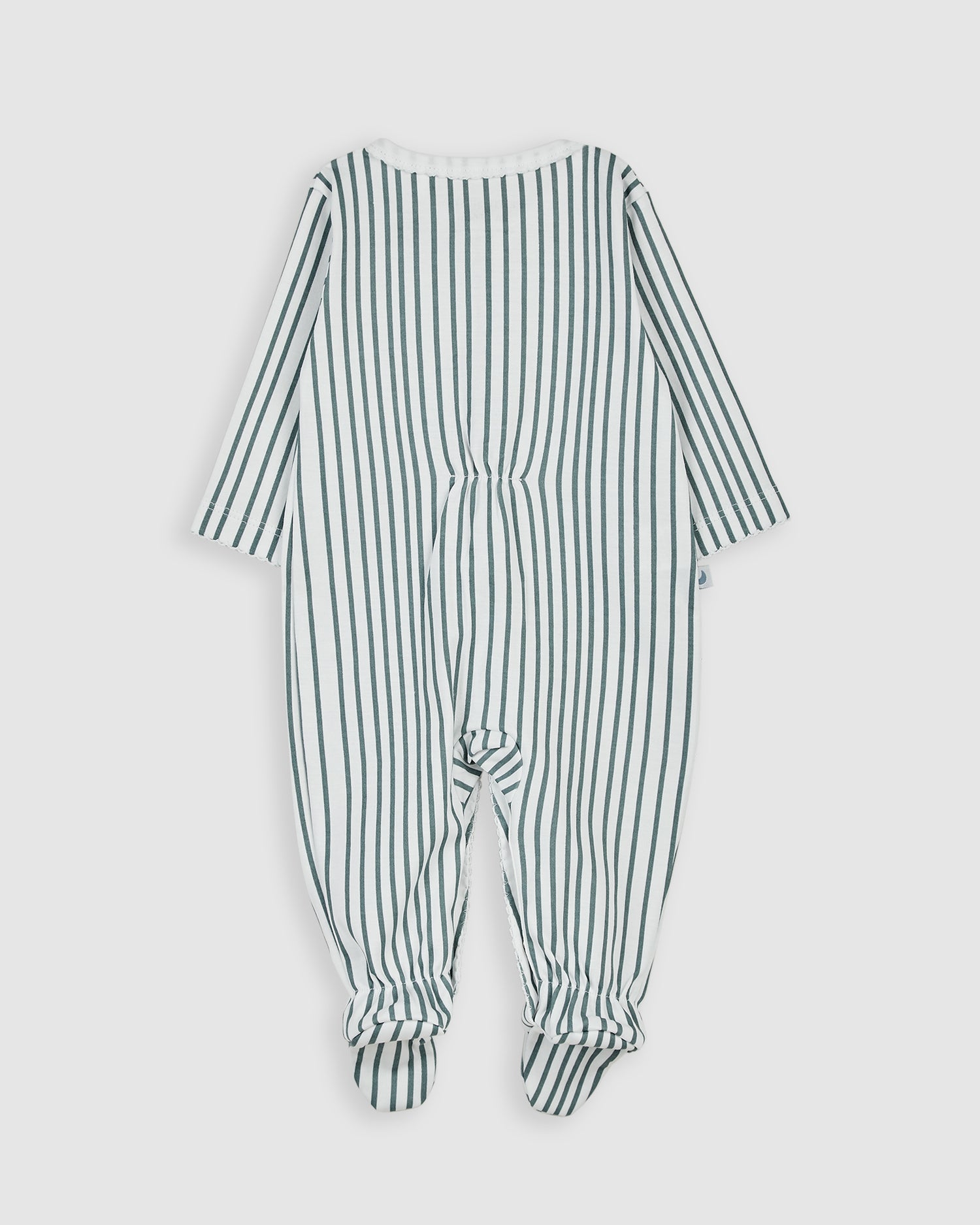Deep Blue Striped Baby Pajamas