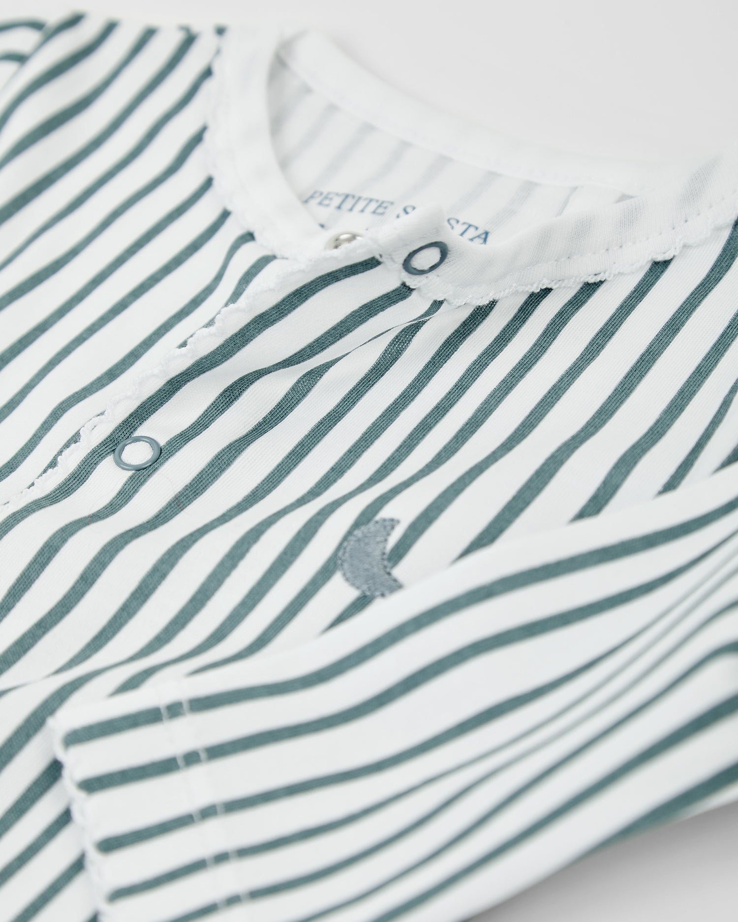 Deep Blue Striped Baby Pajamas