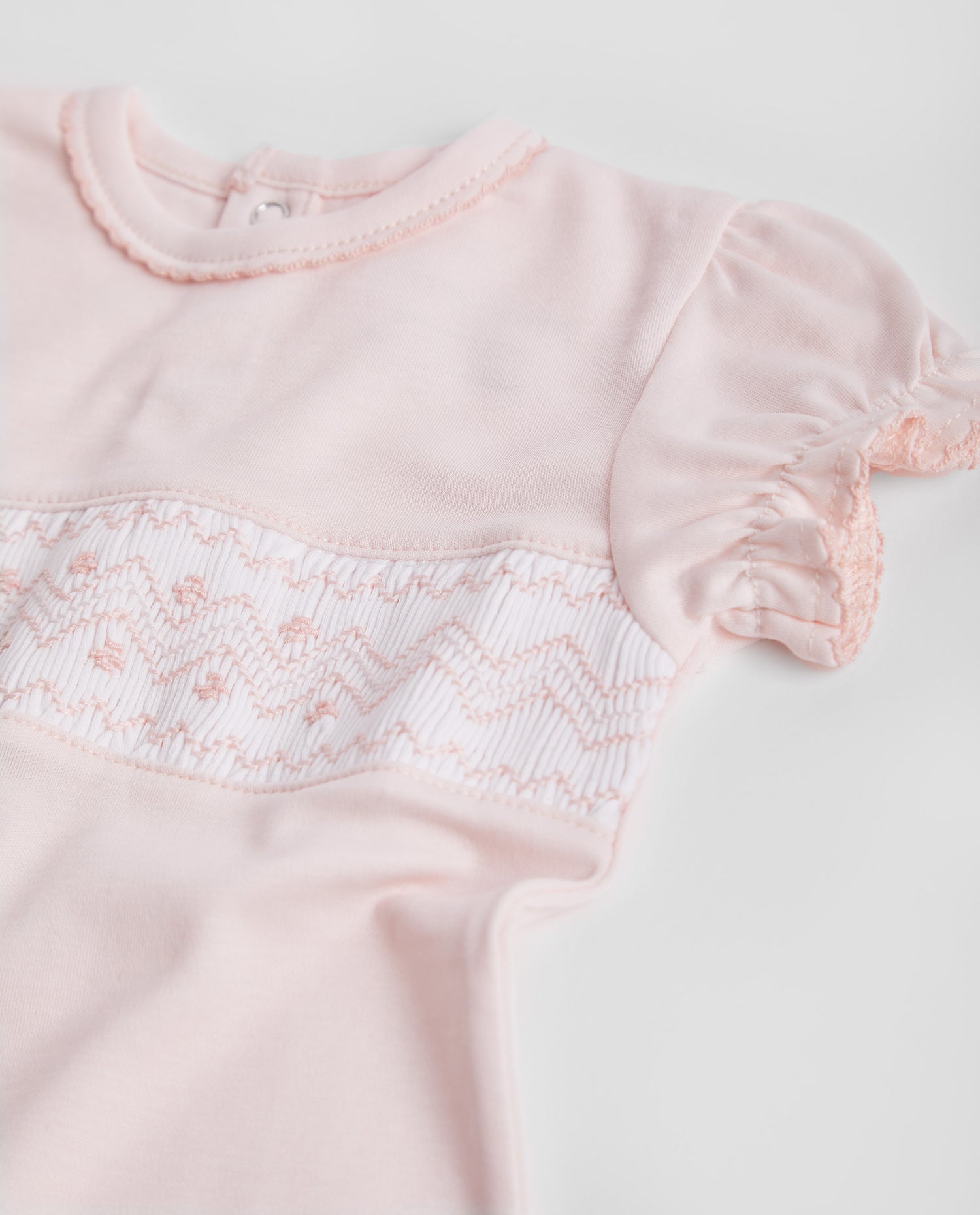 Short Pink Smock Baby Pajamas