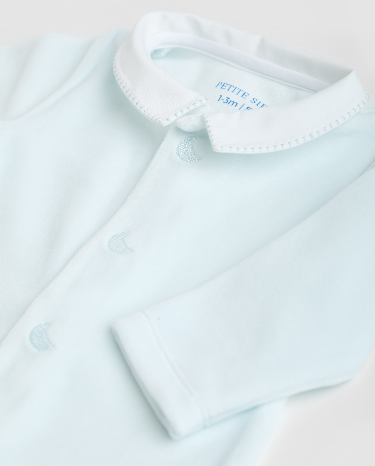 Pyjama bébé en velours bleu