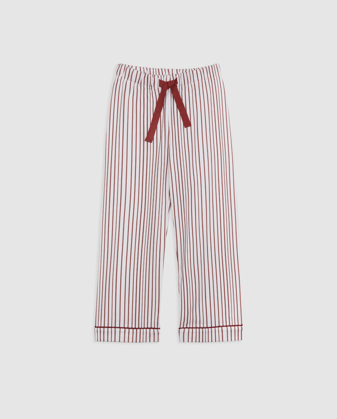 Kids Burgundy Striped Shirt Pyjamas