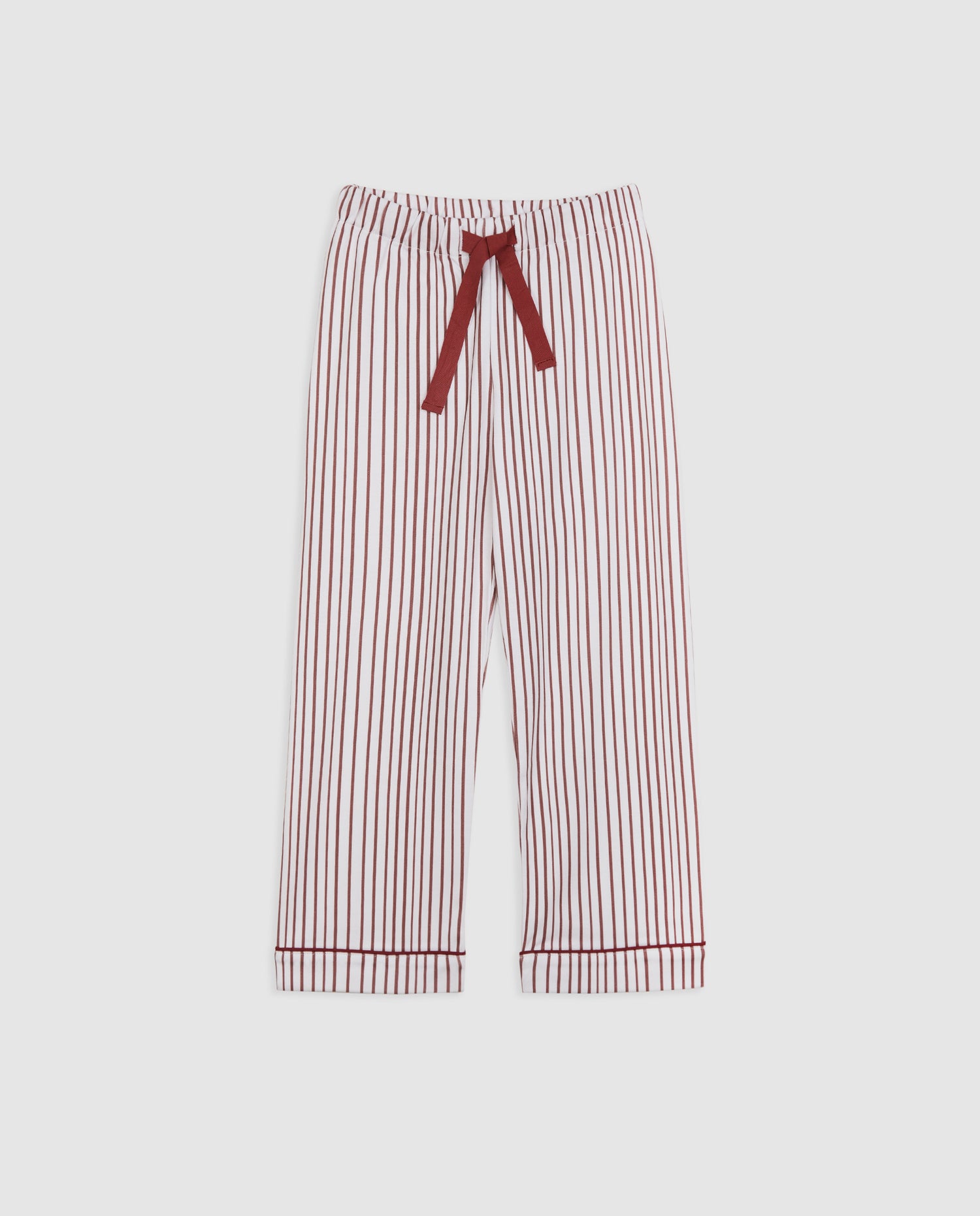 Kids Burgundy Striped Shirt Pyjamas