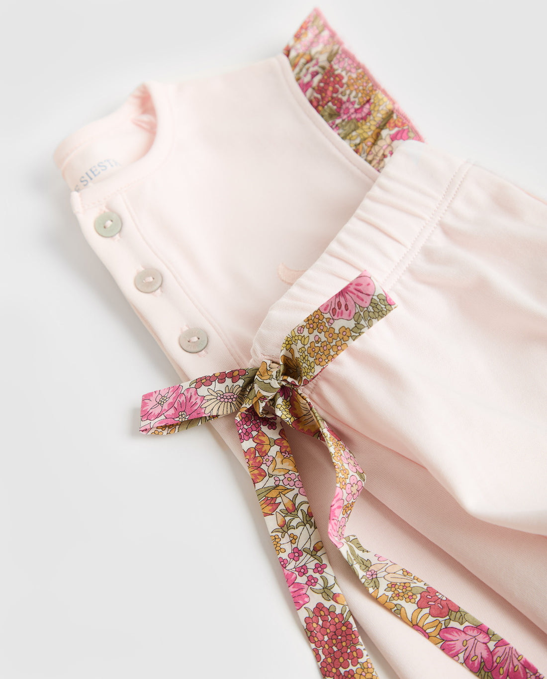 Pyjama court à volants Liberty Annie pour fille