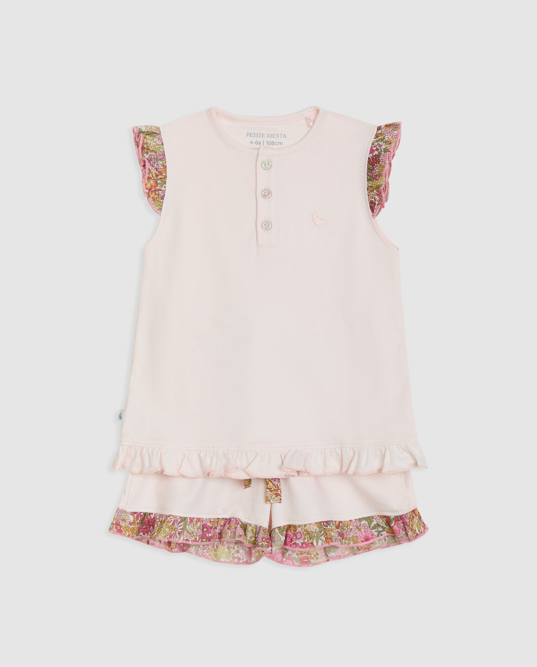 Pyjama court à volants Liberty Annie pour fille