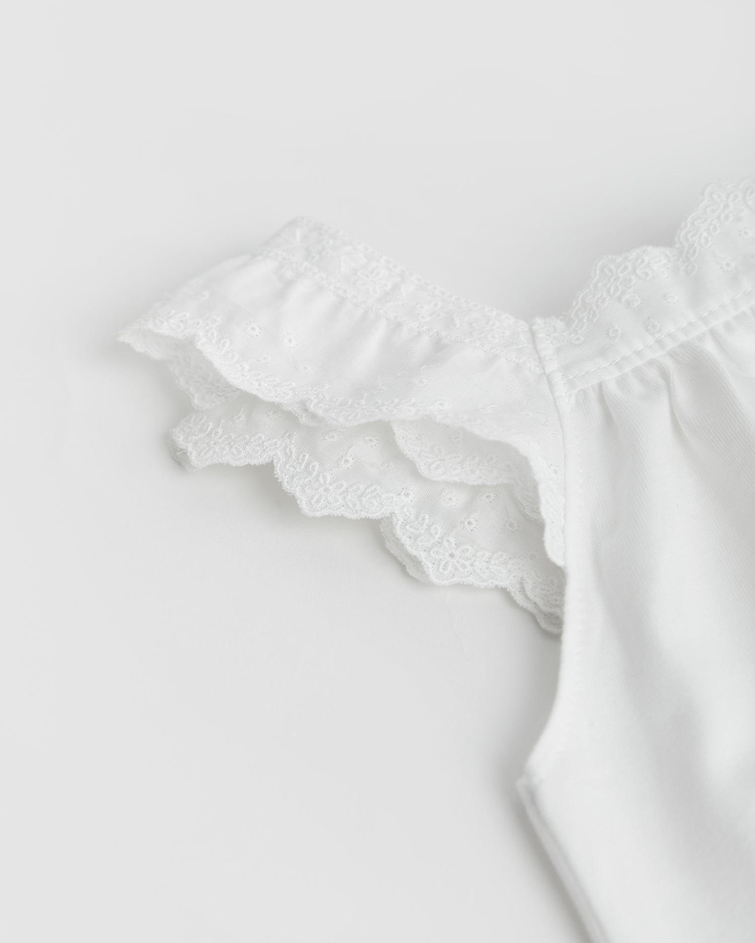 Pyjama enfant blanc à bandes brodées
