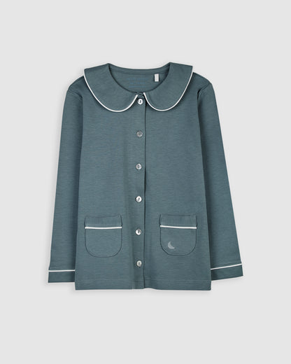 Chemise de pyjama pour enfant bleu foncé