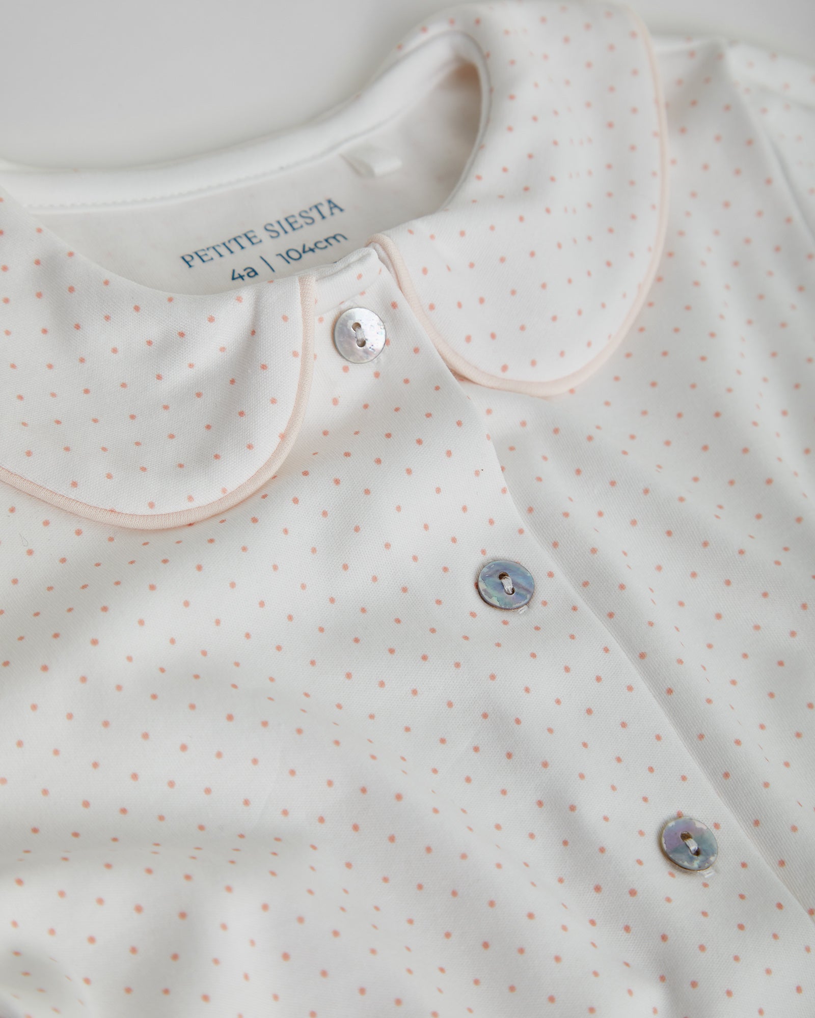 Pink Dotted Kids Shirt Pajamas