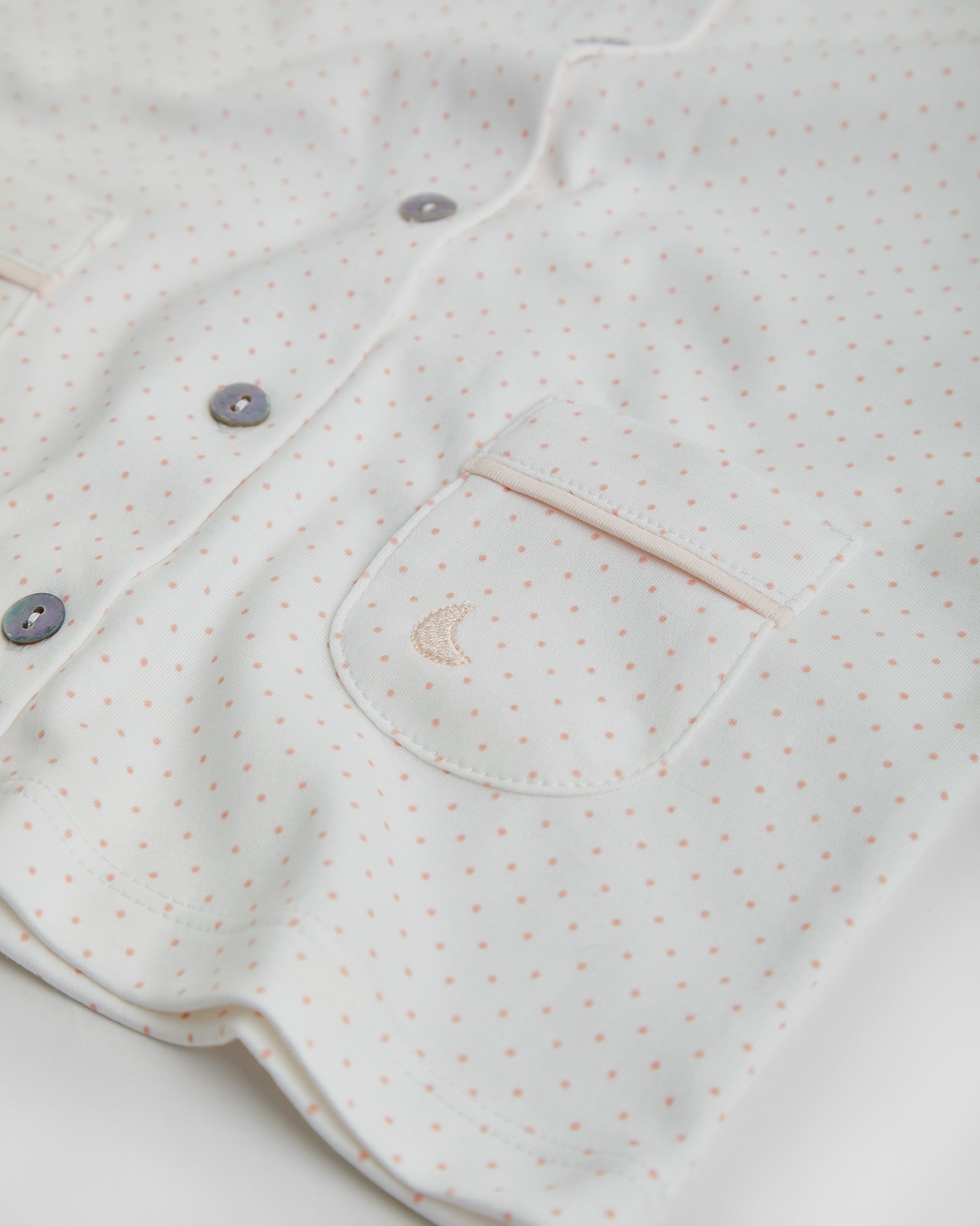 Pink Dotted Kids Shirt Pajamas