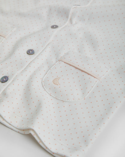Pink Dotted Kids Shirt Pajamas