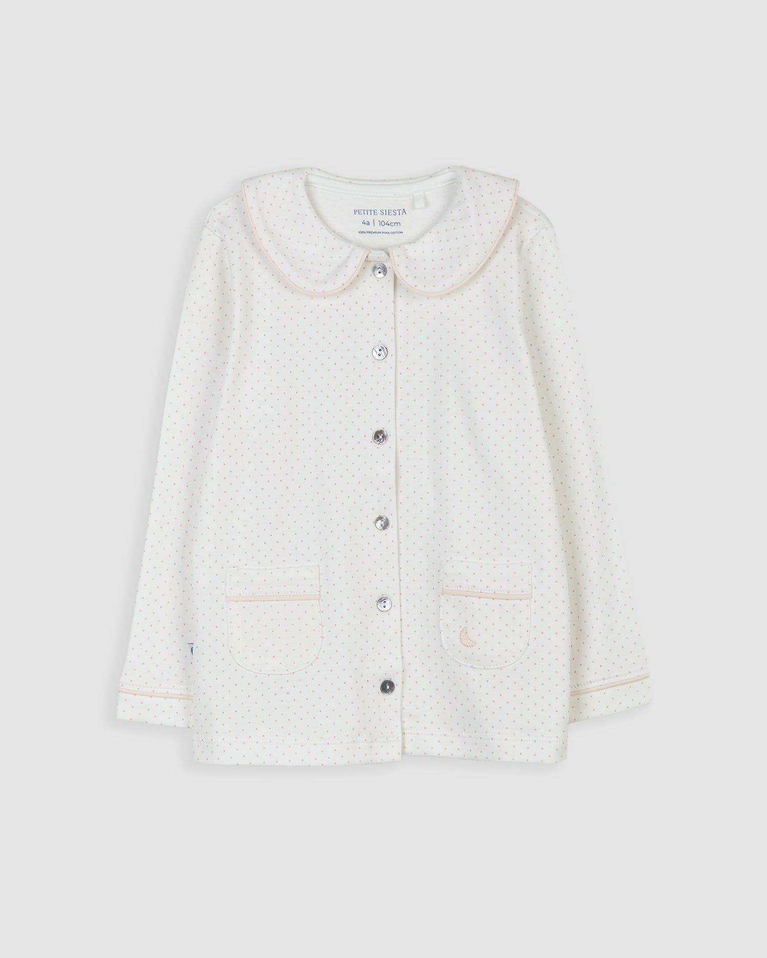 Pink Dotted Kids Shirt Pajamas