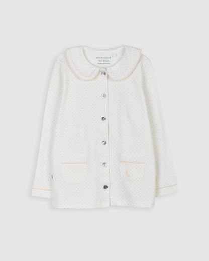 Pink Dotted Kids Shirt Pajamas