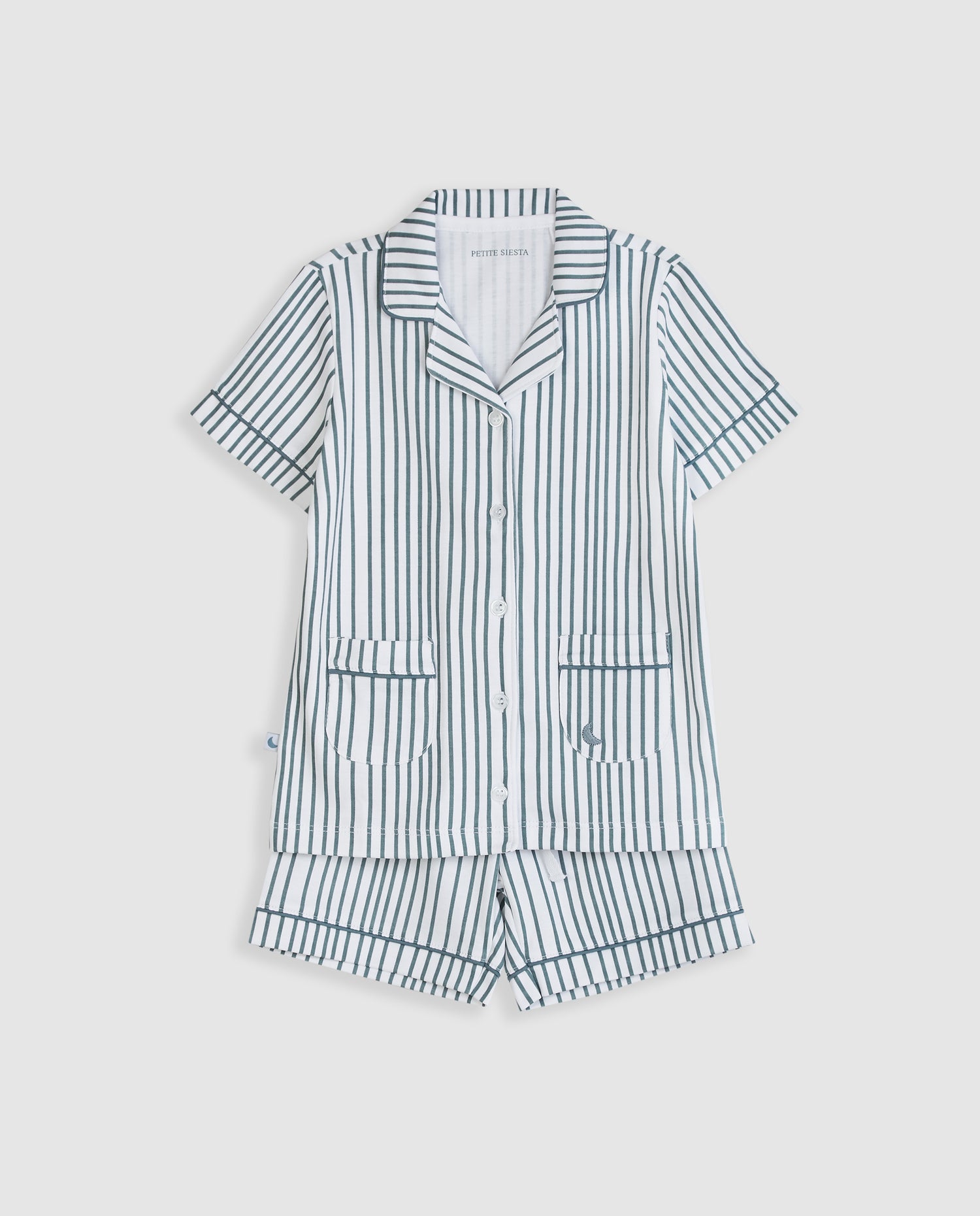Pijama Kids Camisero Rayas Deep Blue Corto