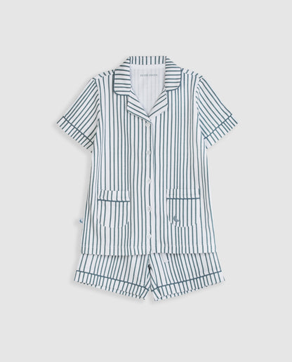 Pijama Kids Camisero Rayas Deep Blue Corto