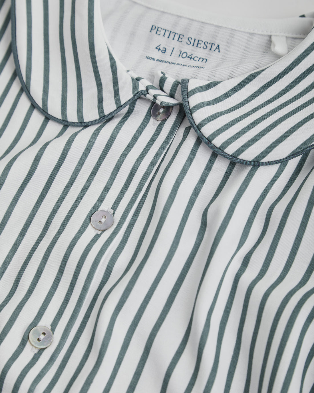 Kids Deep Blue Striped Shirt Pyjamas