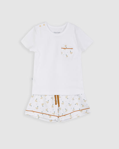 Pyjama court canard pour enfants