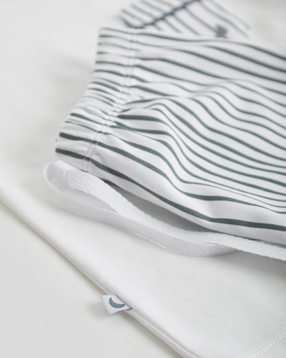 Kids Deep Blue Striped Short Pyjamas