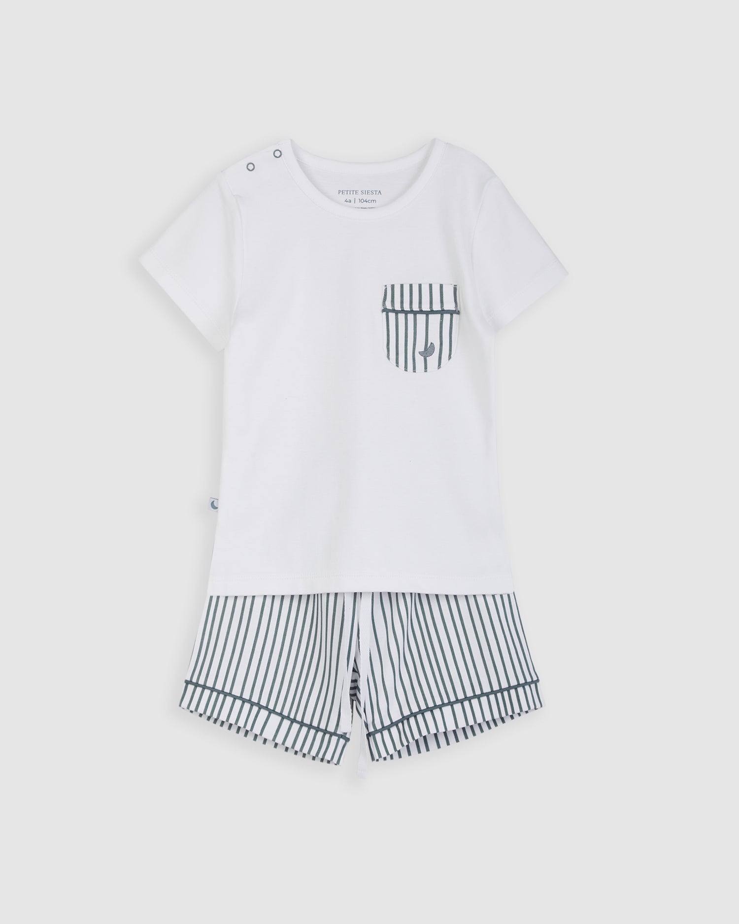 Kids Deep Blue Striped Short Pyjamas