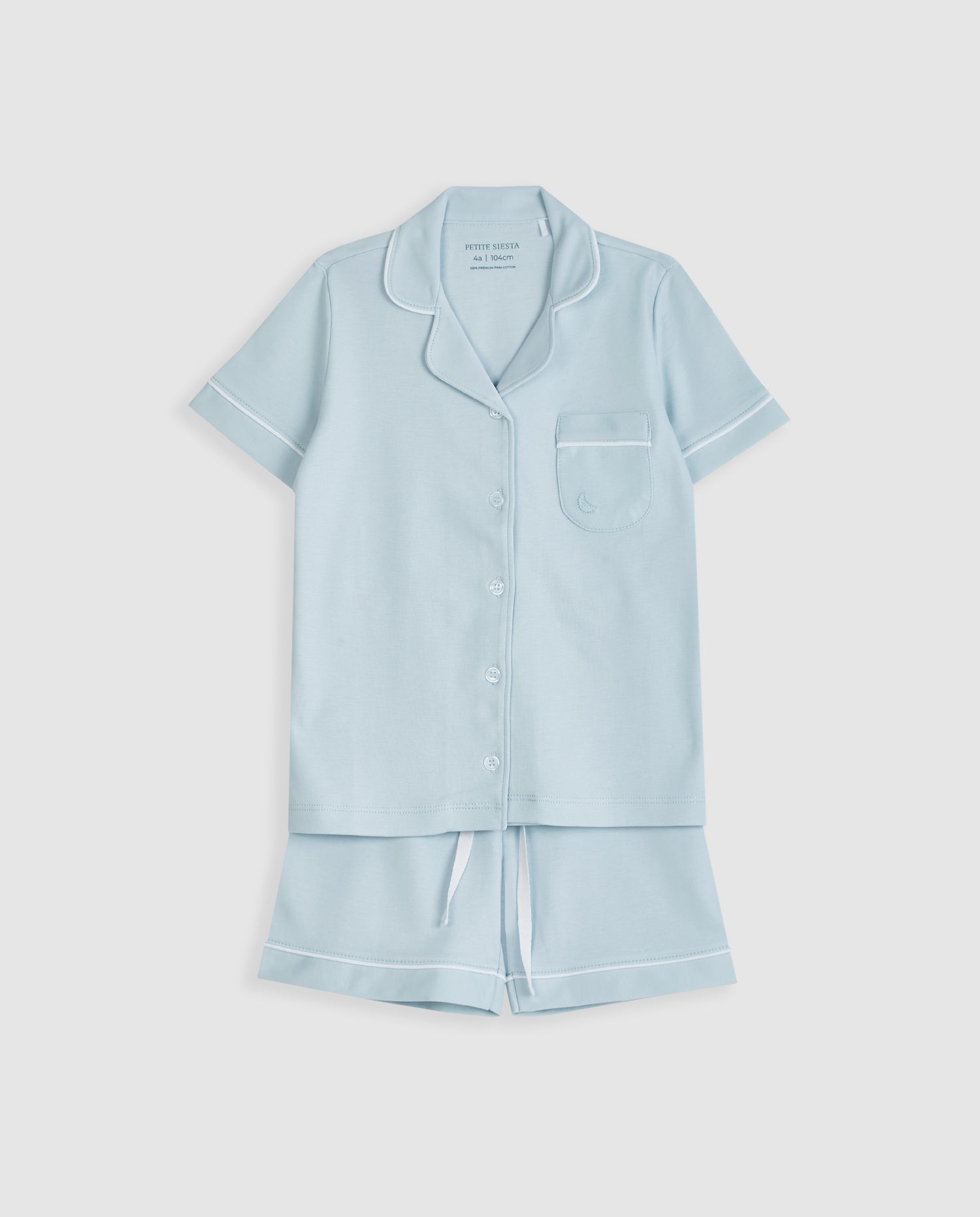 Kids Blue Short Shirt Pajamas