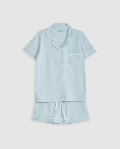 Kids Blue Short Shirt Pajamas