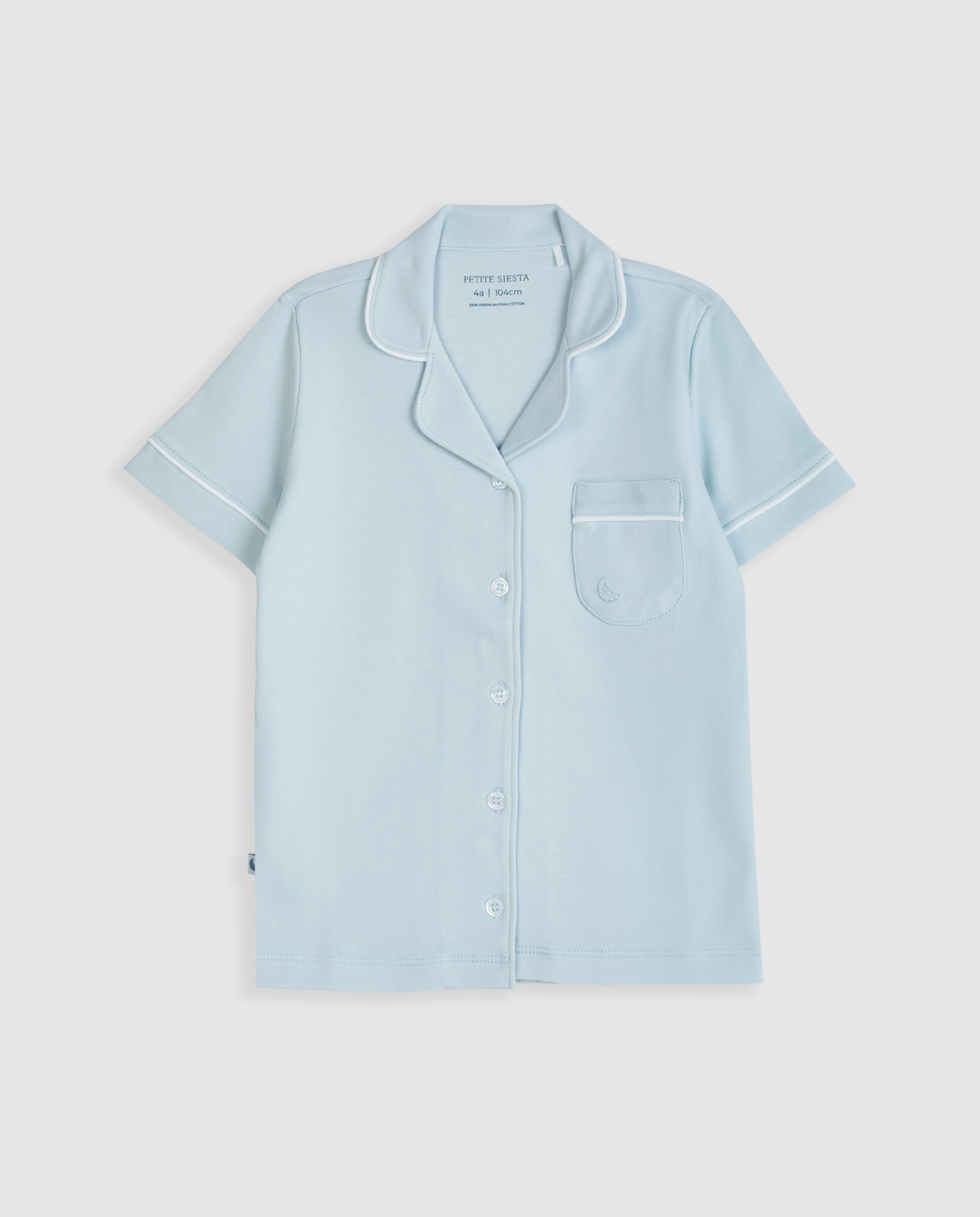 Kids Blue Short Shirt Pajamas