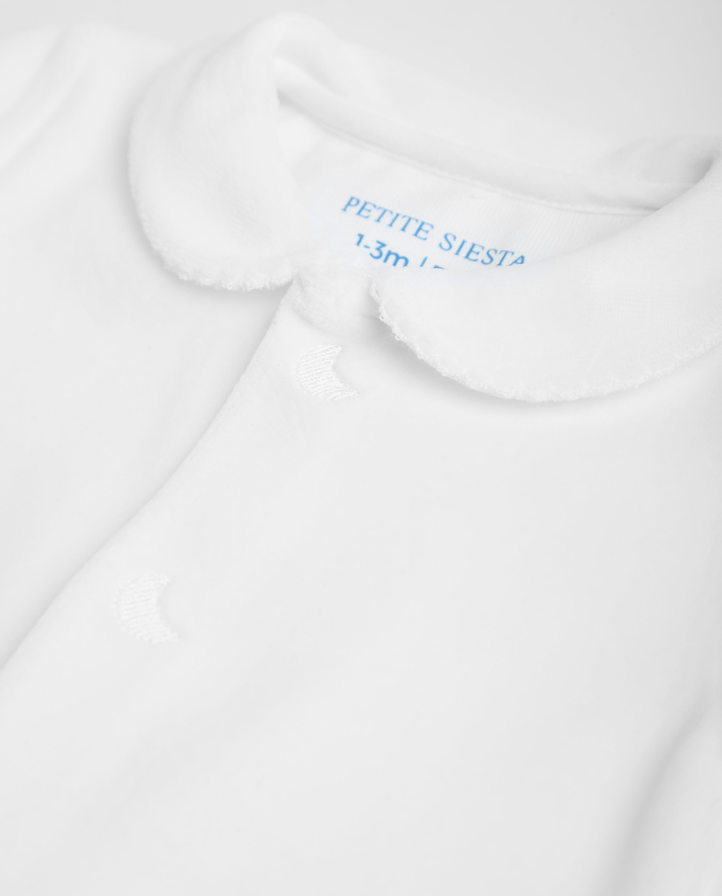 Pyjama bébé en velours blanc