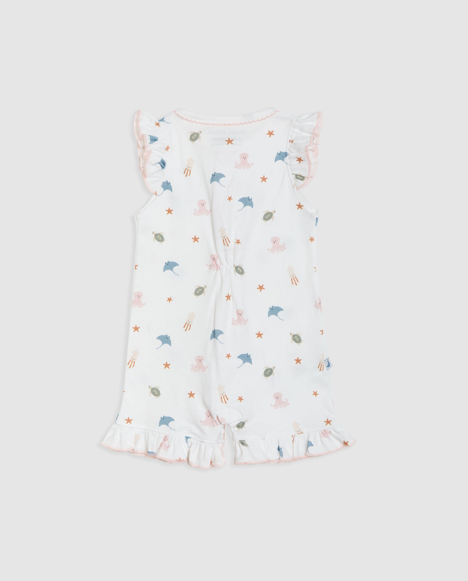 Ocean Ruffle Short Baby Pajamas