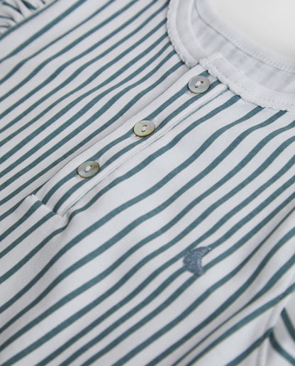 Pyjama à volants et rayures pour enfants