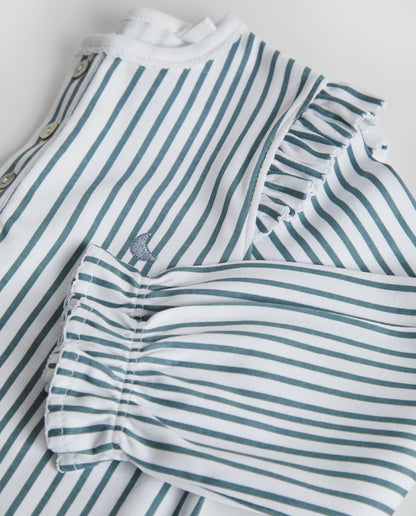 Pyjama à volants et rayures pour enfants