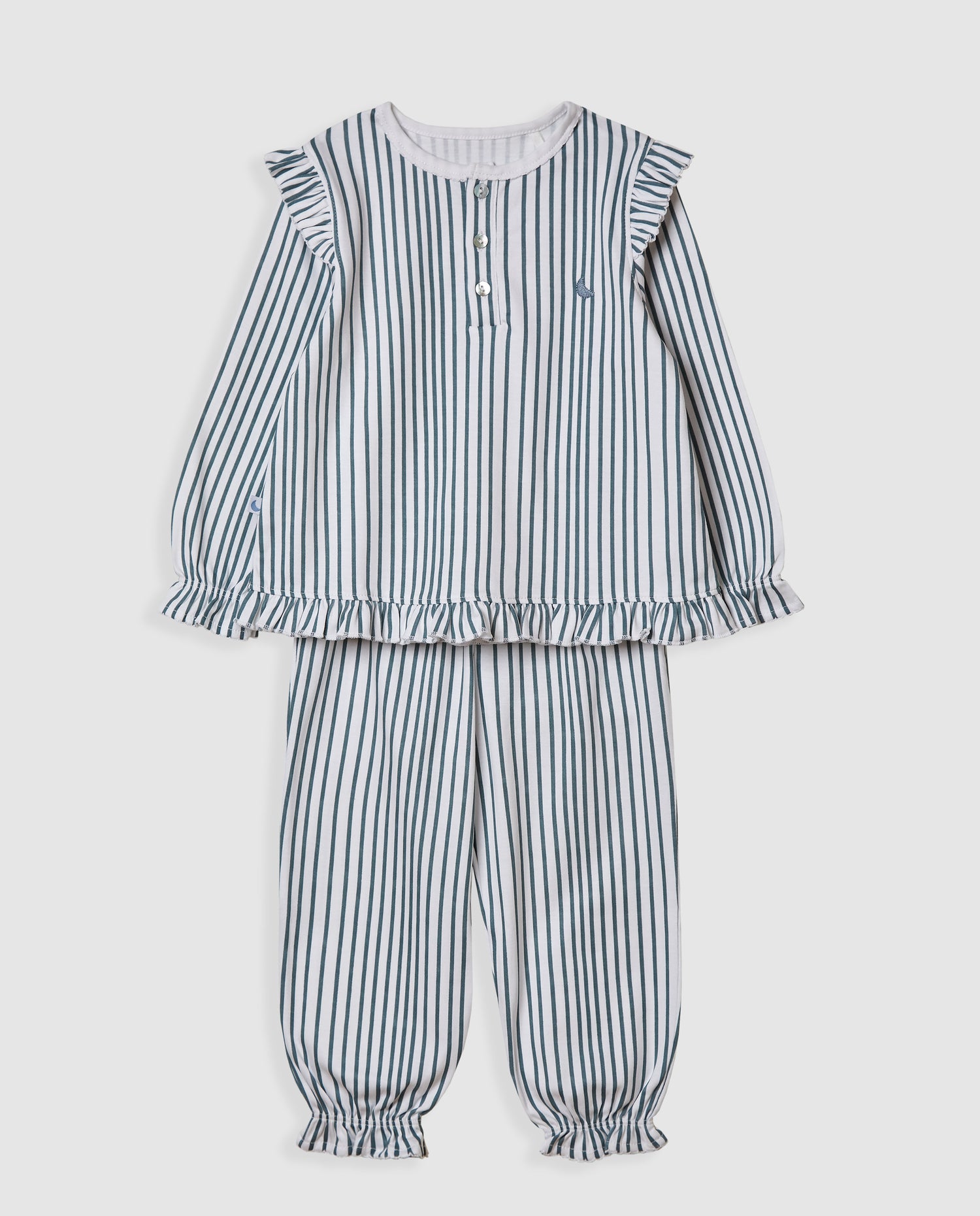 Pyjama à volants et rayures pour enfants