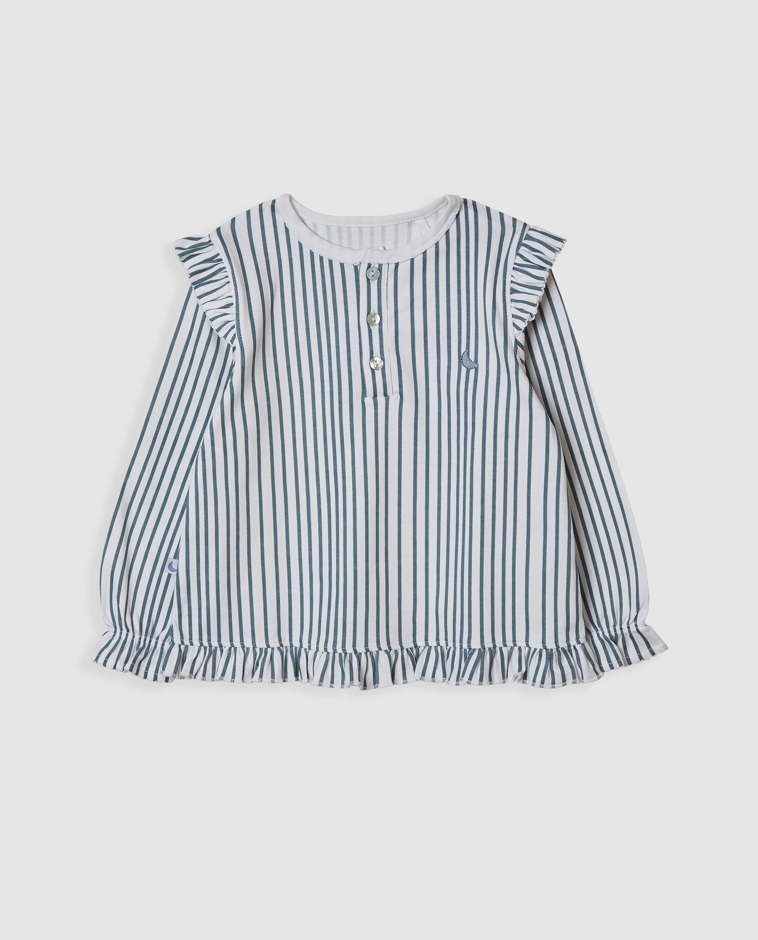 Pyjama à volants et rayures pour enfants