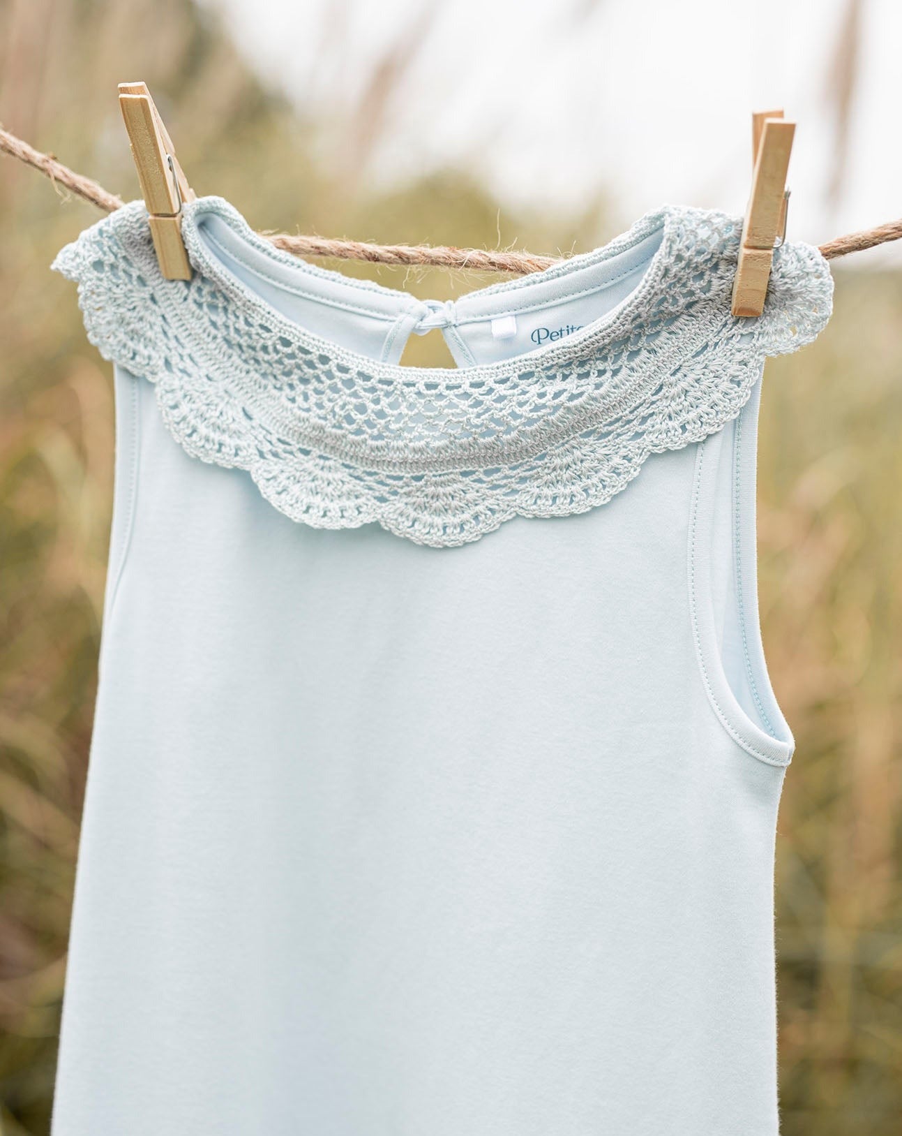 Blue Crochet Kids Nightgown