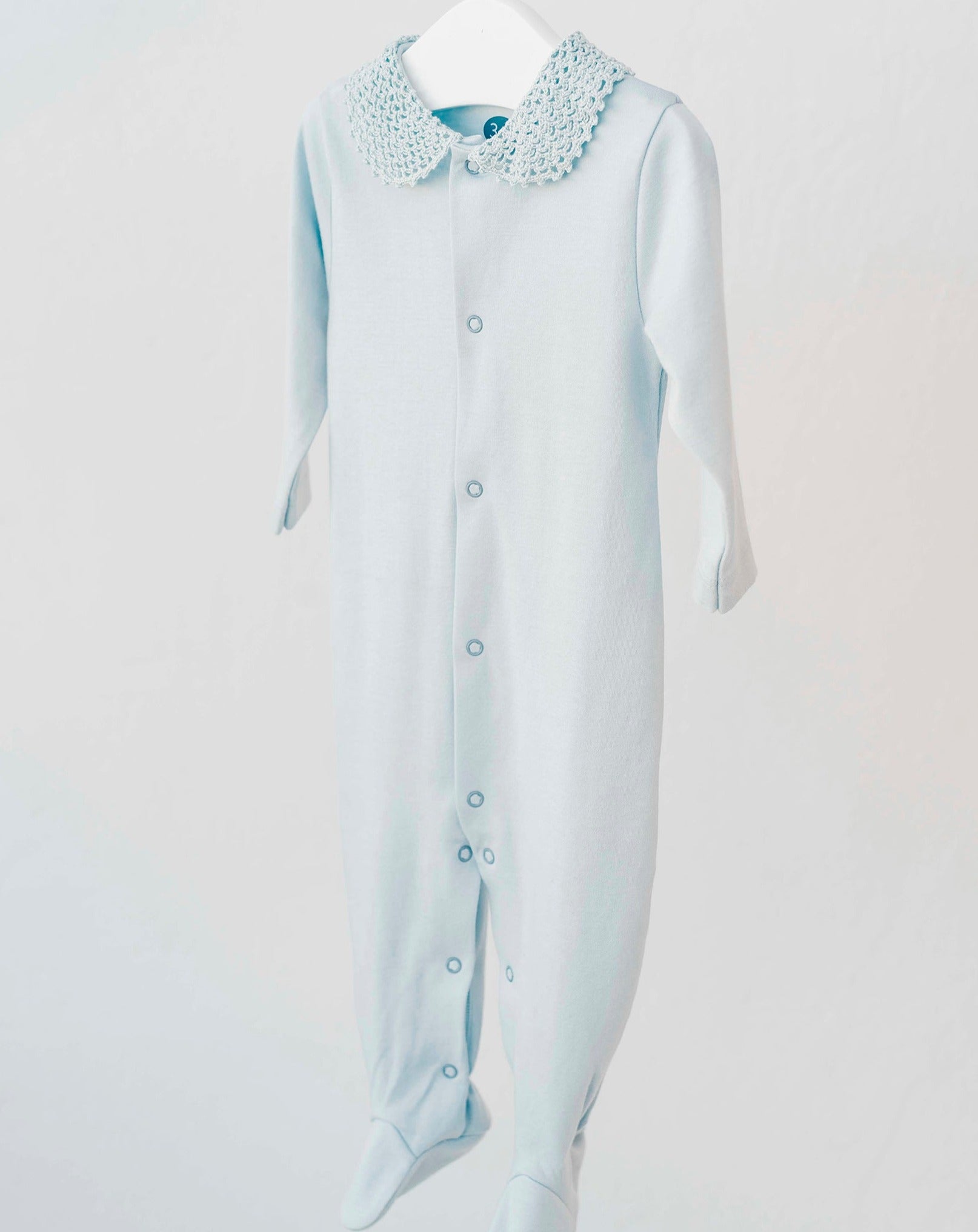 Blue Crochet Baby Pajamas