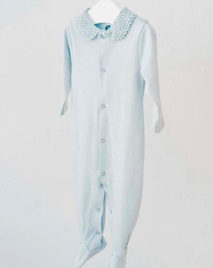 Blue Crochet Baby Pajamas