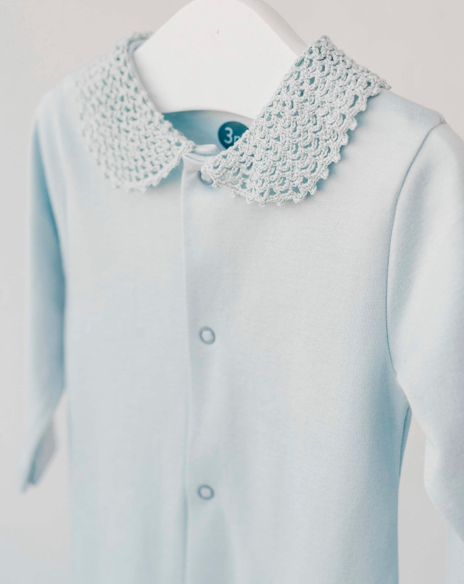 Blue Crochet Baby Pajamas