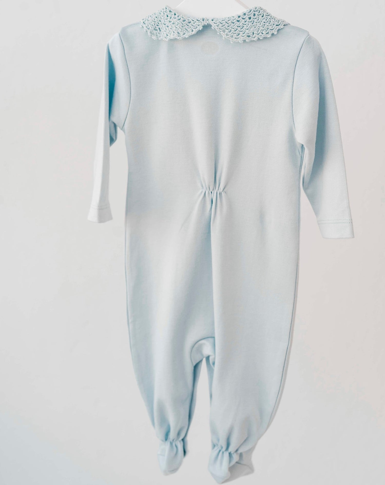 Blue Crochet Baby Pajamas