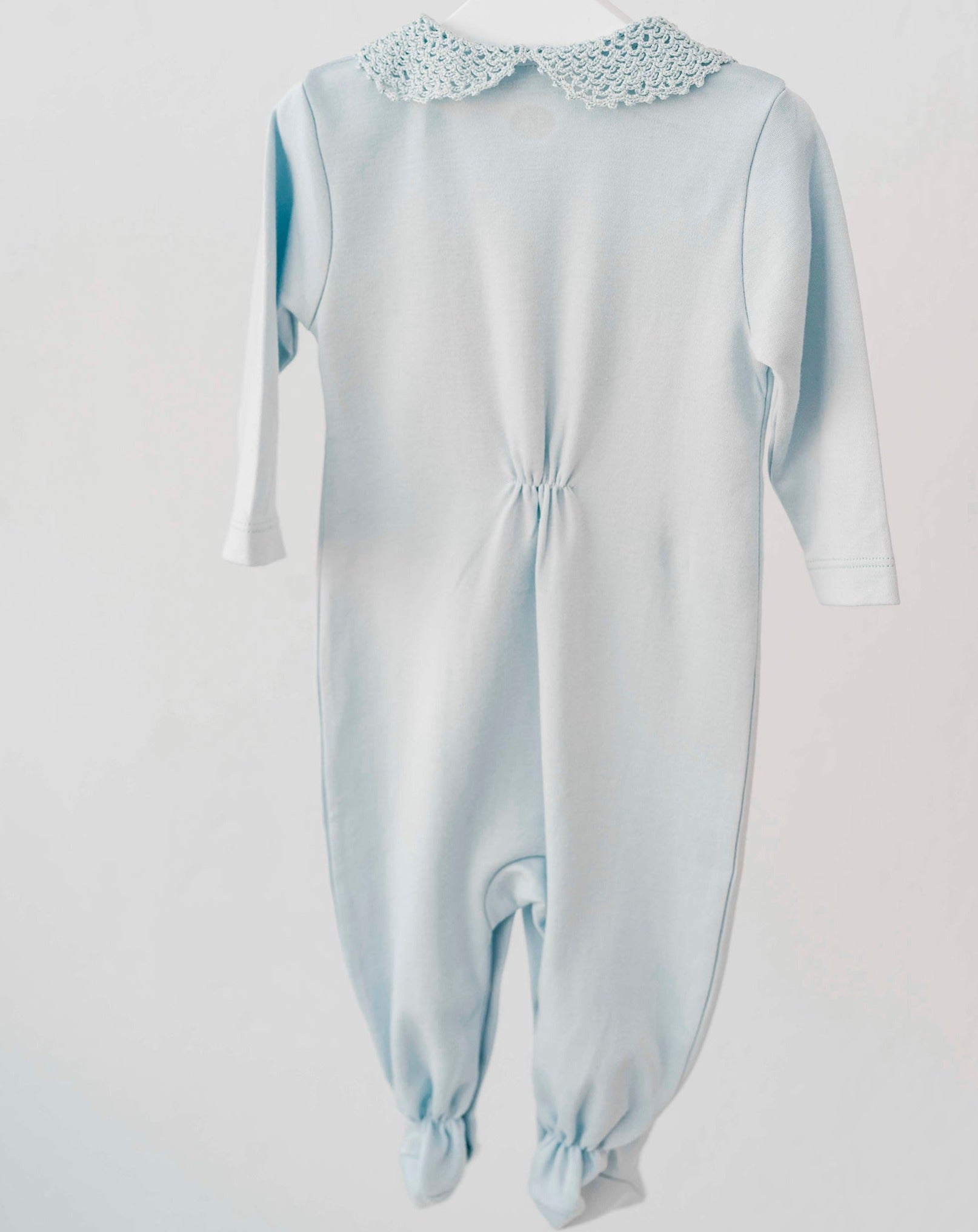 Blue Crochet Baby Pajamas
