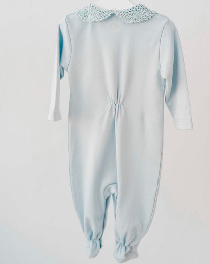 Blue Crochet Baby Pajamas