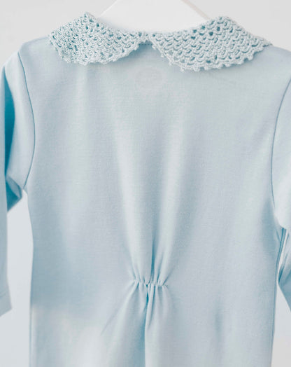 Blue Crochet Baby Pajamas