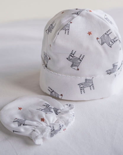 Pack Gorrito y Manoplas - Cebras &quot;Algo de Jaime&quot;
