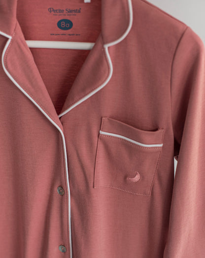 Chemise de nuit corail et baies pour enfants