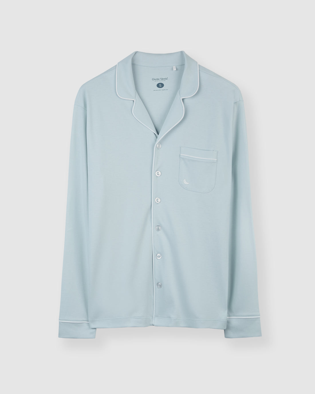 Pyjama chemise bleue pour homme